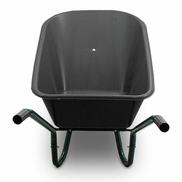 Sort trilleb?r med kraftig PVC sk?l, solid hjul, havevogn op til 250kg