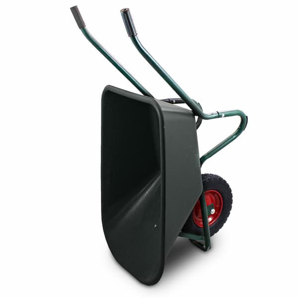 Sort trilleb?r med kraftig PVC sk?l, solid hjul, havevogn op til 250kg