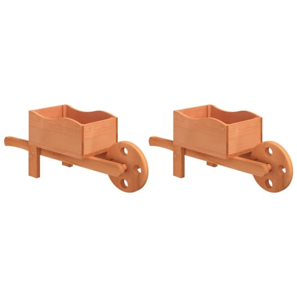Blomkrukor 2 st 47x15x19 cm massiv gran