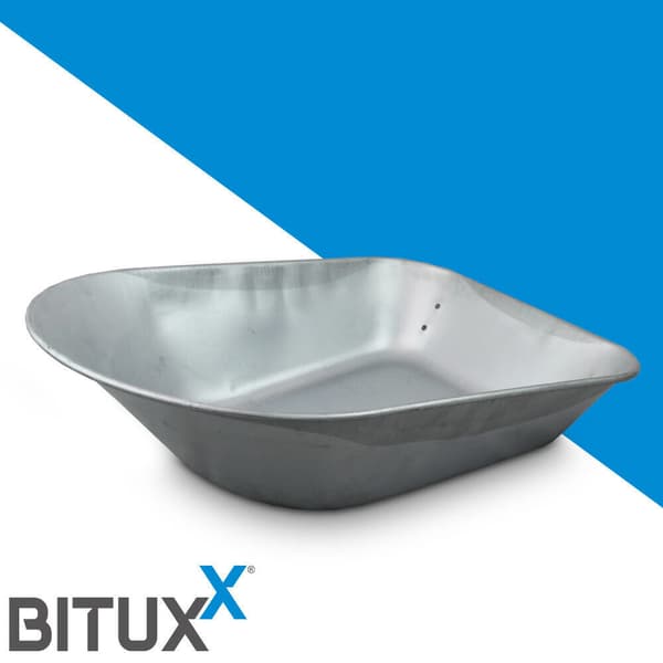 Bituxx tohjulet trilleb?rsk?l udskiftelig galvaniseret st?lsk?l 100L kapacitet