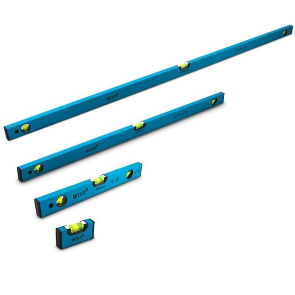 Magnetiske niveauer 10 / 40 / 100 / 150 cm, kraftigt aluminiumss?t, 4 stk.