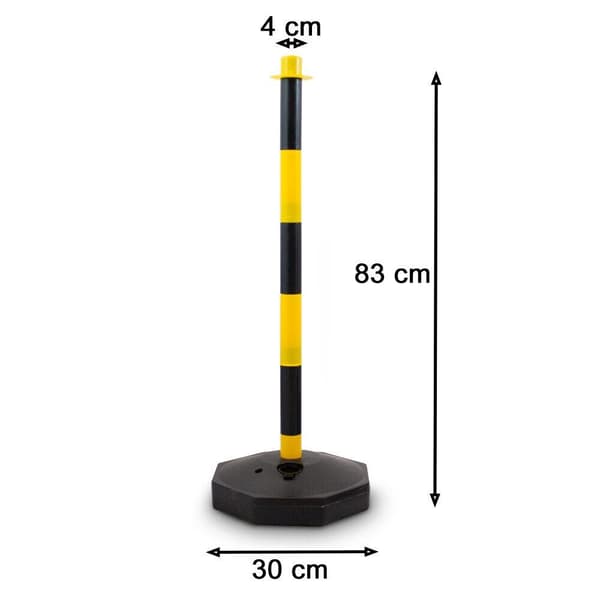 Stolpar med kedjor, kedjebommar, 3x1,5M, Bituxx l?s