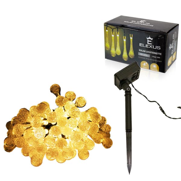 Lys Solar udend?rs k?de til haven, LED lamper, 10 m, varme t?rer