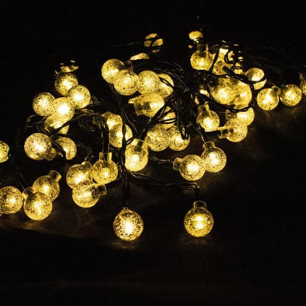 Julbelysning Solar utomhuskedja LED-lampor 10m varm