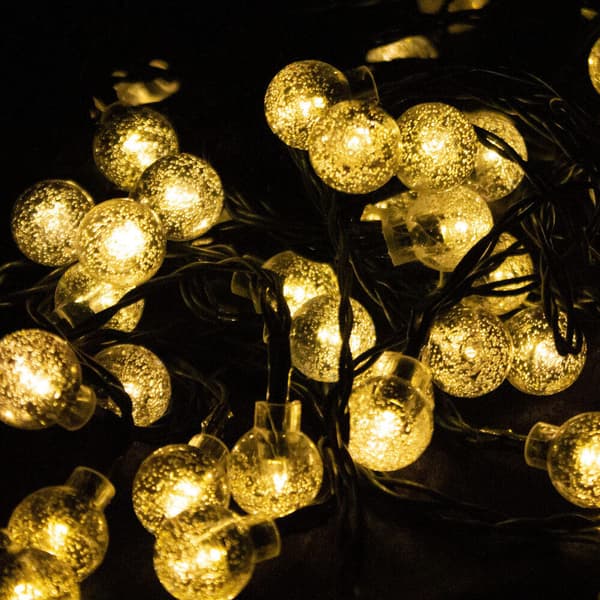 Julbelysning Solar utomhuskedja LED-lampor 10m varm
