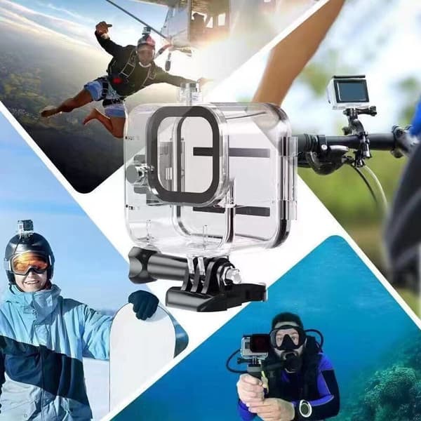 Vandt?t undervandscover til GoPro 11 minikamera med en holder