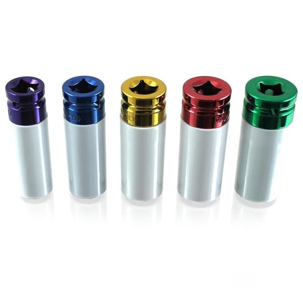 S?t med slagfatninger til aluf?lge 15 17 19 21 22mm 1/2" BITUXX slagv?rkt?j