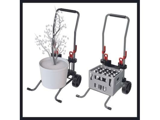 Einhell 4173772, Manuelt trillebår, 2 hjul, Solide hjul, Sort, Rød, 75 l, 50 kg