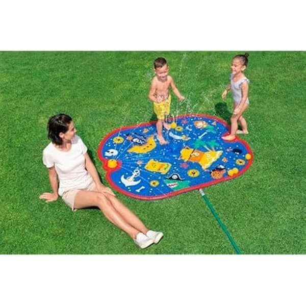 Vattenmatta - BESTWAY - Piratparadis - 170 cm x 140 cm - Flerfärgad - För Barn 2 år+