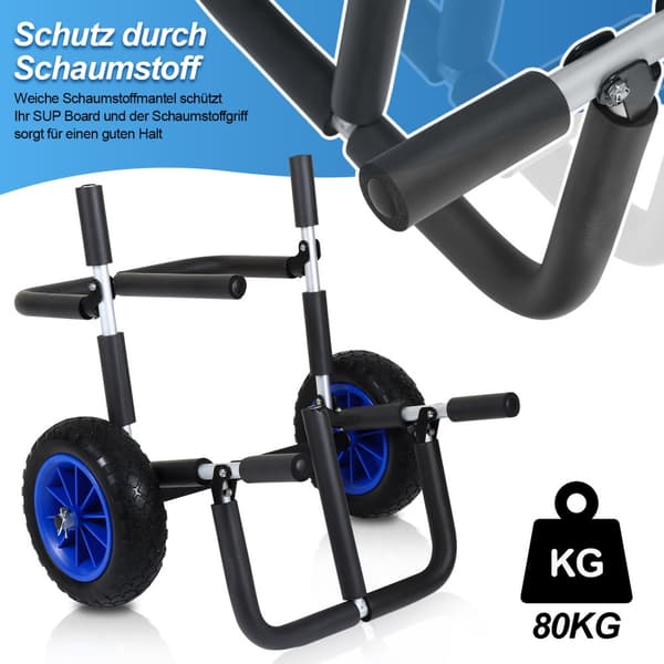 Chariot de Surf SUP Stand Up Paddle paddel, planche de surf, transport, chariot kajak, Alu