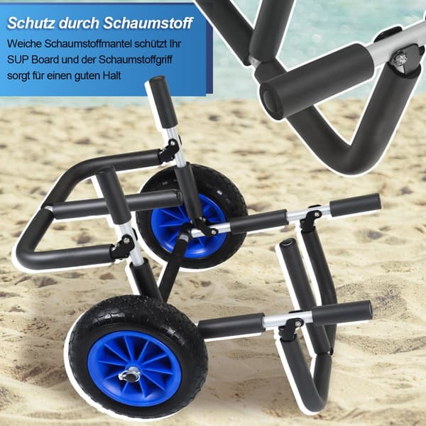 Chariot de Surf SUP Stand Up Paddle paddel, planche de surf, transport, chariot kajak, Alu