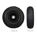 Miniatyrbild 4 av 6: Relaxdays Roue de diable Set av 2 hjul för skottkärra, reservhjul axel, 3.00-4, gummi 260x85 mm 80 kg, svart