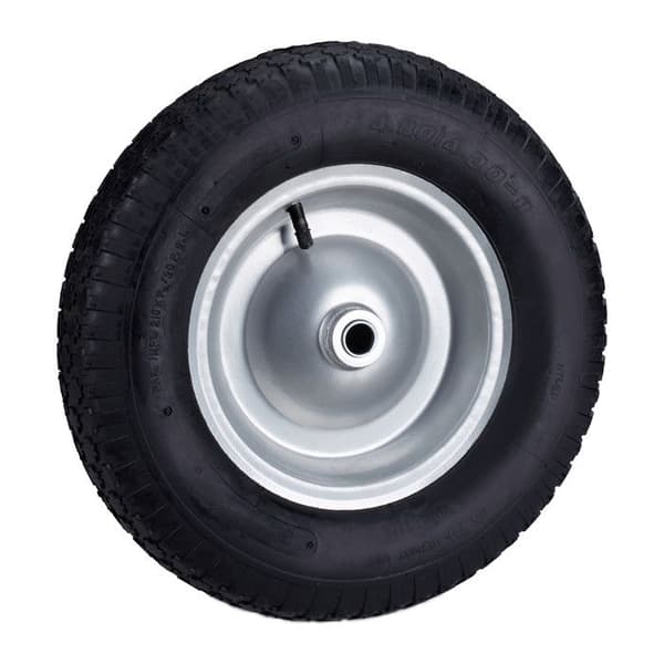Relaxdays Handtruckhjul gummibelagt 200 kg, reservhjul, gummi axel 4.80 4.00-8, svart