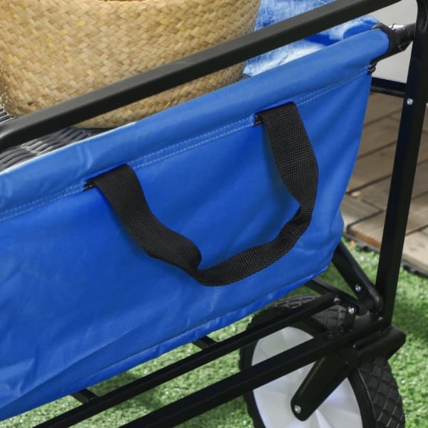 Hopfällbar Handvagn, 93x49x75-100 cm, Mörkblå