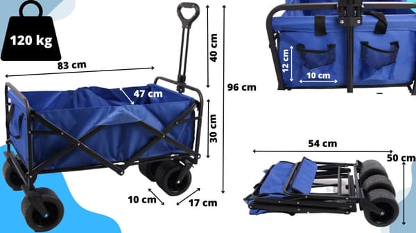 TRÄDGÅRDSVAGN HOPPVÄRD TRANSPORT 100 kg