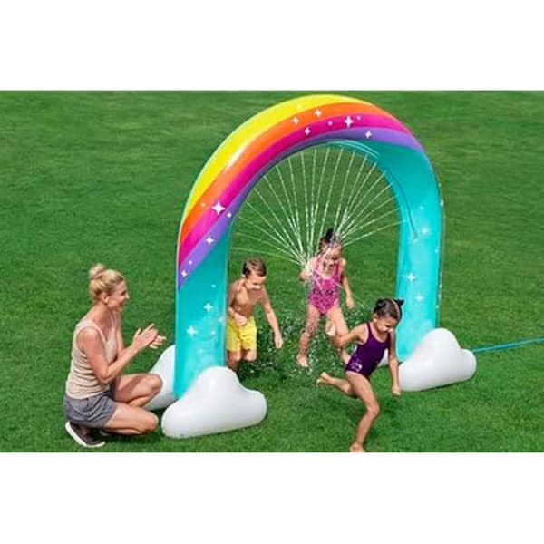 Bestway Jumbo Rainbow Dreams Inflatable Sprinkler - 221 cm x 71 cm x 193 cm - Flerfärgad