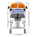 Pikkukuva 2 / 2: Hydraulinen potilastnostin pyörätuoli, säädettävä korkeus 42-60 cm, 100 kg kantavuus,harmaa