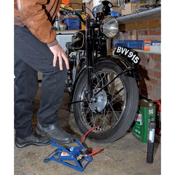 Draper Tools Fotdriven luftpump dubbla cylindrar blå 25996