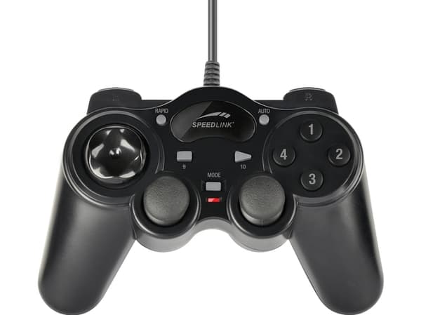 SPEEDLINK SL-6515-BK THUNDERSTRIKE - Spelkontroll - 12 knappar - kabelansluten - svart - för PC