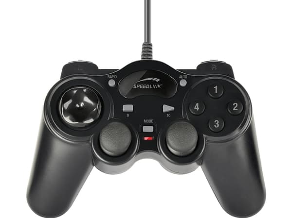 SPEEDLINK SL-6515-BK THUNDERSTRIKE - Spelkontroll - 12 knappar - kabelansluten - svart - för PC
