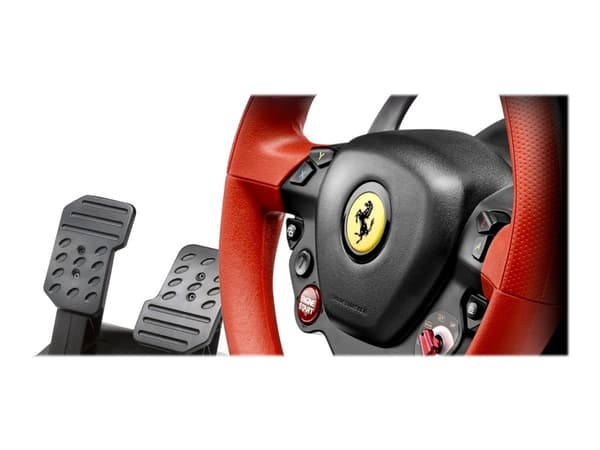Thrustmaster Ferrari 458 Spider, Ohjauspyörä + polkimet, Xbox One, D-pad, Langallinen, Musta, Punainen, 370 mm
