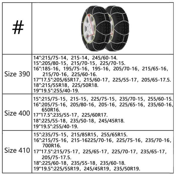 vidaXL Snökedjor till bil 2-pack 16 mm SUV 4x4 storlek 450