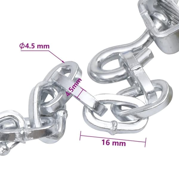 vidaXL Snökedjor till bil 2-pack 16 mm SUV 4x4 storlek 400