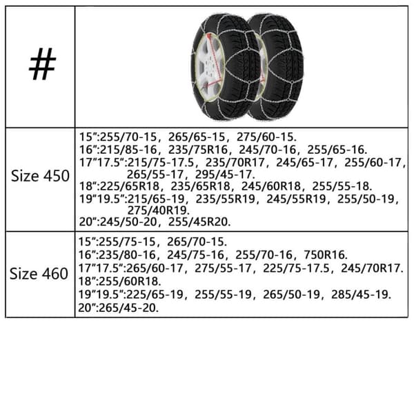 vidaXL Snökedjor till bil 2-pack 16 mm SUV 4x4 storlek 400