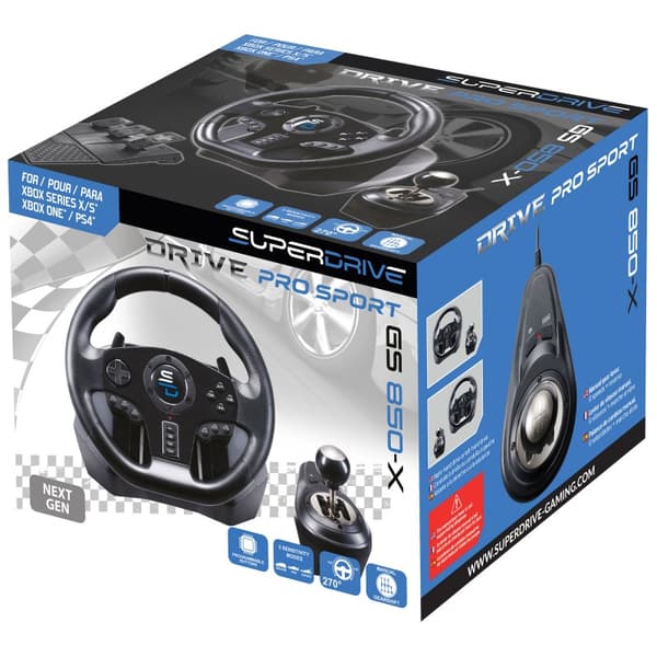 SUPERDRIVE Sada volantu, pedálů a řadící páky GS850-X/ PS4/ Xbox One/ Xbox Series X/S