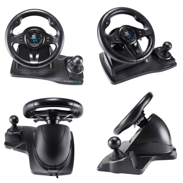 Subsonic SA5596-NG Gaming Controller Black USB Steering wheel + Pedals PC, PlayStation 4, Xbox One, Xbox Series X