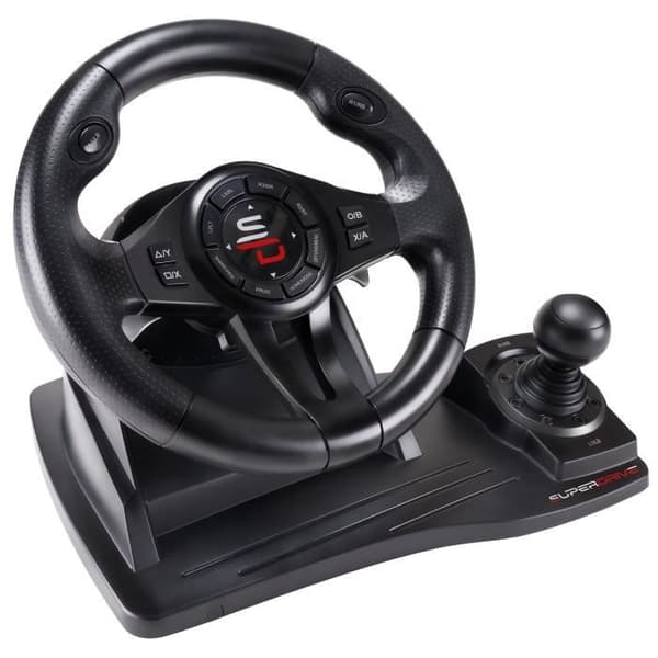 Volant Gaming - SUBSONIC - Superdrive GS550 - Inbyggd växelspak - Switch, Xbox, PS3, PS4 och PC - Svart