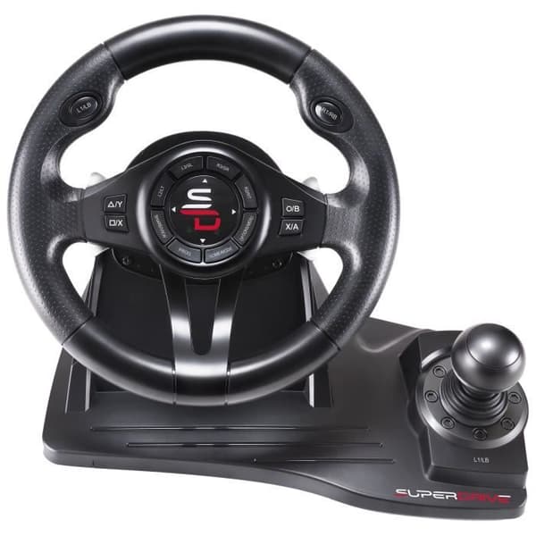 Volant Gaming - SUBSONIC - Superdrive GS550 - Inbyggd växelspak - Switch, Xbox, PS3, PS4 och PC - Svart