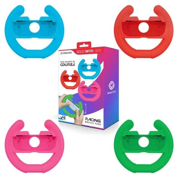 Pack med 4 rattar - Oniverse - Nintendo Switch - Ergonomiska - Kompatibla med Joycons - Perfekta för Mario Kart