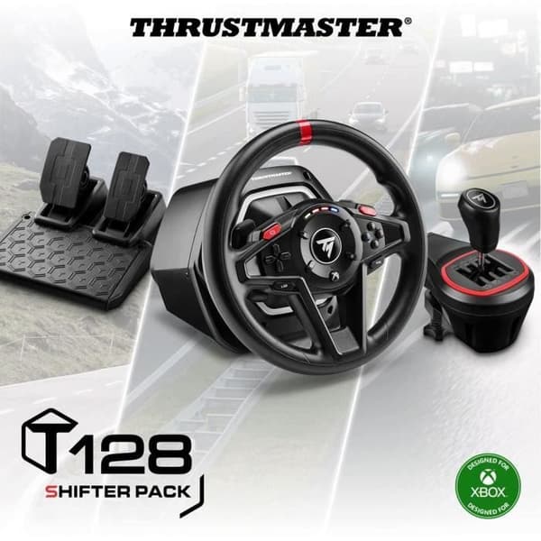 Spelratt - THRUSTMASTER - T128 X SHIFTER PACK - För Xbox Series XS Xbox One och PC - Svart och röd