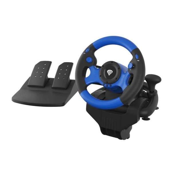 Volant + Pedaler - NATEC - GENESIS SEABORG 350 - Trådbunden - Kompatibel med Nintendo Switch - USB Typ A