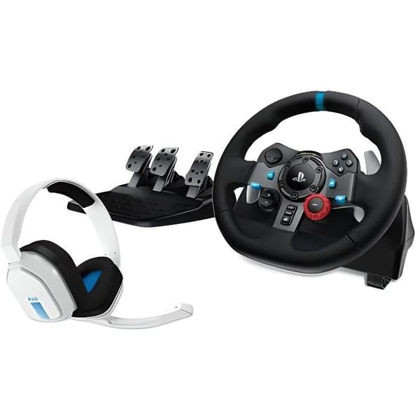 Racing wheel G29 - LOGITECH - Pedal set - Astro A10 V2 headset - Wired - Compatible with PS5 PS4 PC Mac