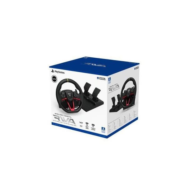 Racing Wheel - HORI - Apex - Trådlös - Kompatibel med PS5/PS4/PC - Svart och röd