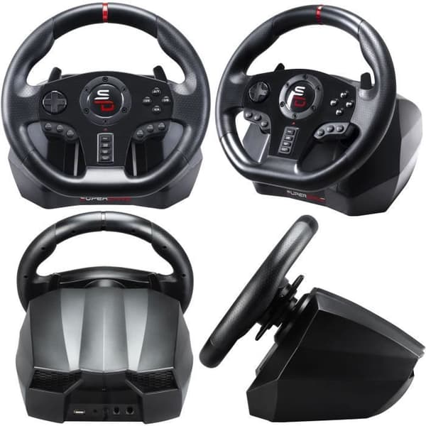 Race Wheel - SUPERDRIVE - GS850-X - Manuell växelspak - 3 pedaler - Växelpaddlar - PS4 / Xbox