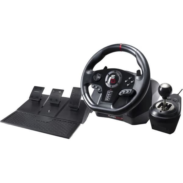 Race Wheel - SUPERDRIVE - GS850-X - Manuell växelspak - 3 pedaler - Växelpaddlar - PS4 / Xbox