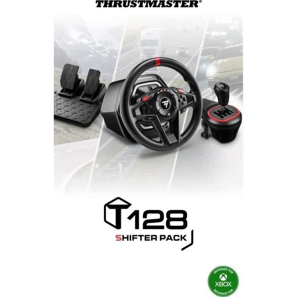 Spelratt - THRUSTMASTER - T128 X SHIFTER PACK - För Xbox Series XS Xbox One och PC - Svart och röd