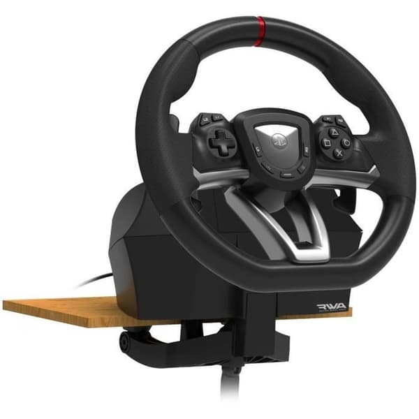 Racing Wheel Apex racinghjul - HORI - PC, PS4 och PS5 - Pedaler ingår - Svart