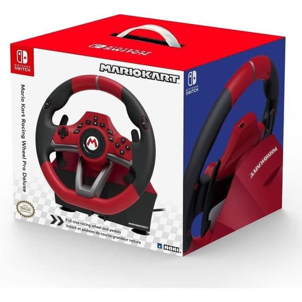 Mario Kart Racing Wheel Pro Deluxe - HORI - Nintendo Switch, PC - Pedaler - Röd