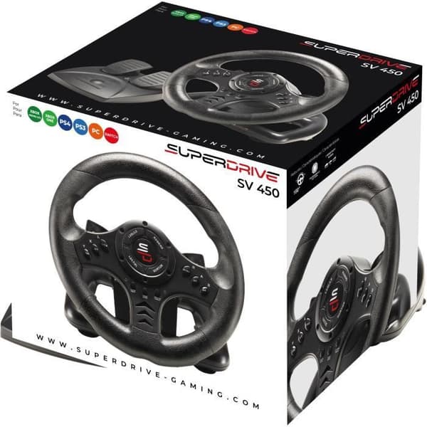 Tävla ratt - SUPERDRIVE - SV450 - Med pedal - Växelpaddlar - Multi-plattformar