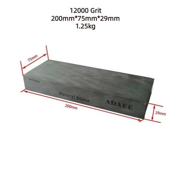 200mm x 75mm x 29mm 8 tum 12000 grit naturlig dubbelsidig bryne, högkvalitativt material, hållbart och långvarigt