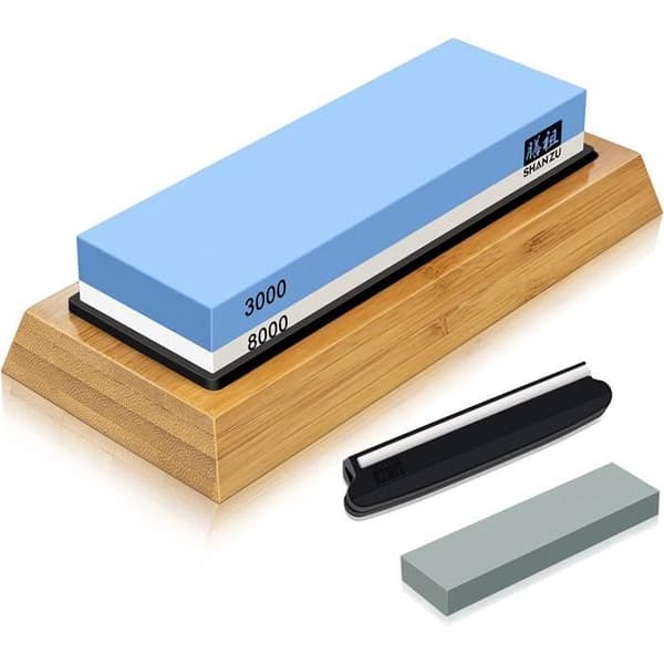 Slipsten 3000 8000 - SHAN ZU - Knivslip 2 i 1 Whetstone Halkfri bambubas