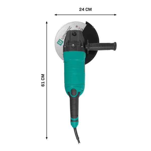 VONROC Vinkelslipmaskin 2350W – 230mm – Med sidohandtag – 5800 varv/min – 3m gummikabel