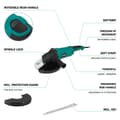 Miniatyrbild 2 av 7: VONROC Vinkelslipmaskin 2350W – 230mm – Med sidohandtag – 5800 varv/min – 3m gummikabel