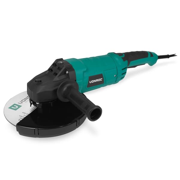 VONROC Vinkelslipmaskin 2350W – 230mm – Med sidohandtag – 5800 varv/min – 3m gummikabel