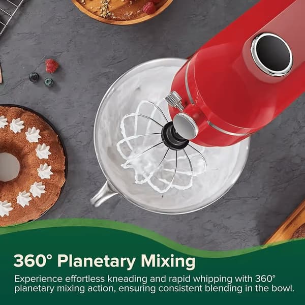 Chefree M500 Professionell Köksmixer, 7L Rostfri Skålmixer, 10 Hastigheter, 3 Vispar, 1800W Effekt