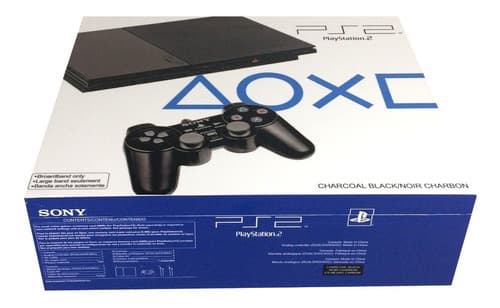 PlayStation 2 Slim Basenhet (SCPH-90004) - Charcoal Black - Playstation 2
